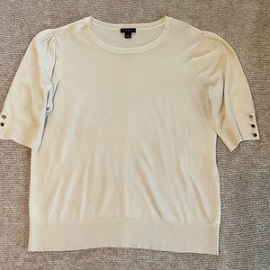 Ann Taylor Cream Knit Sweater